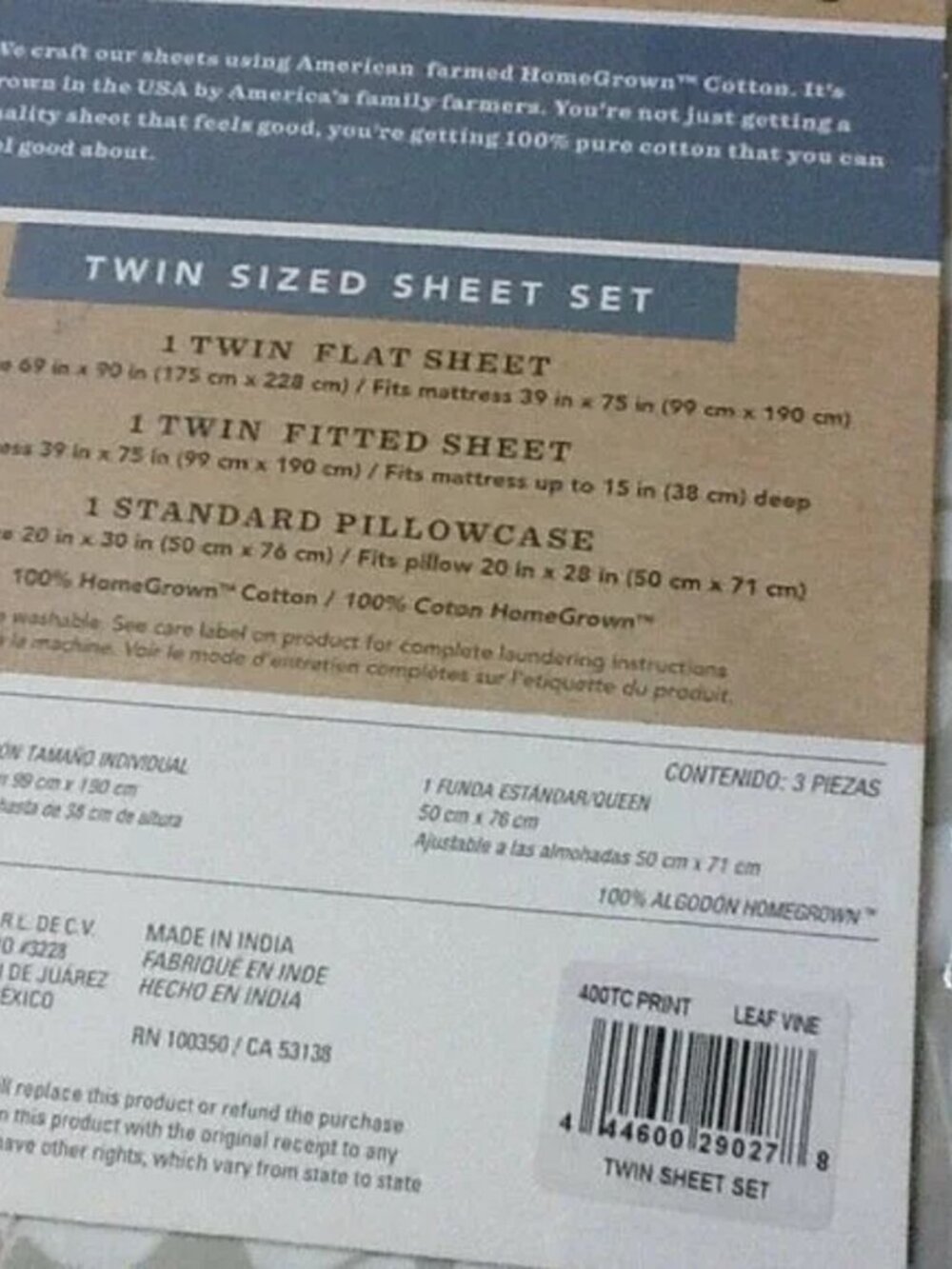 brand new RED + GRAY Heartland 400 TC 100% Cotton Sateen-Weave TWIN Sheet Sets - Picture 6 of 7
